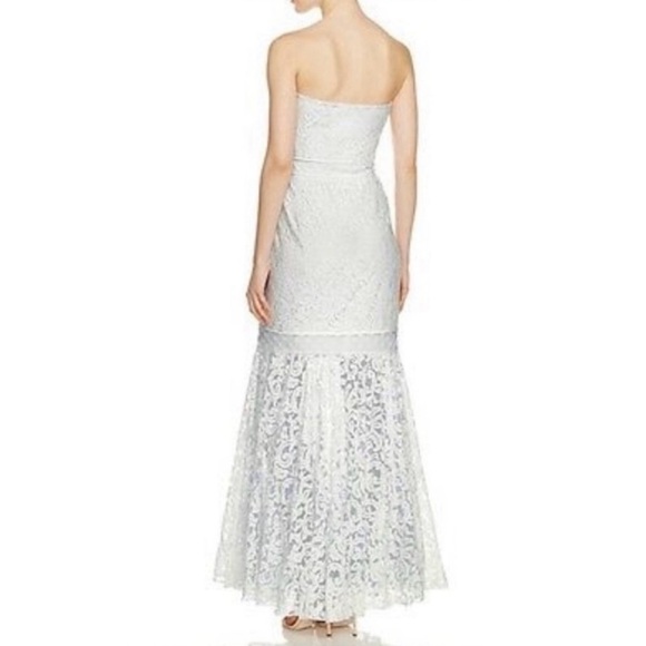 Tadashi Shoji Lace Overlay Strapless Dress - Picture 14 of 14